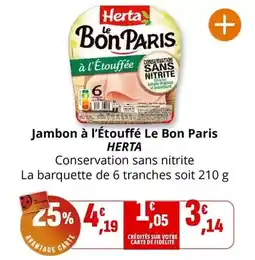 Coccinelle Supermarché Herta - jambon à l'étouffé le bon paris offre