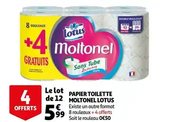 Auchan Lotus papier toilette moltonel offre