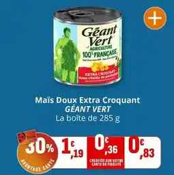 Géant vert - maïs doux extra croquant