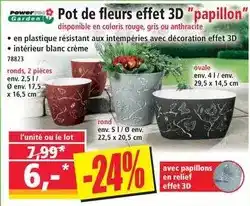 Norma Papillon - pot de fleurs effet 3d papillon offre
