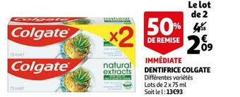 Auchan Colgate dentifrice offre