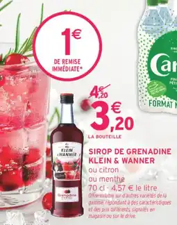 Intermarché Contact Sirop de grenadine klein & wanner offre