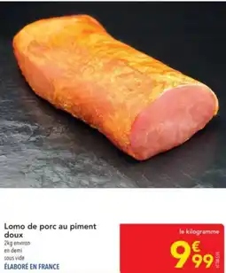METRO Lomo de porc au piment doux offre