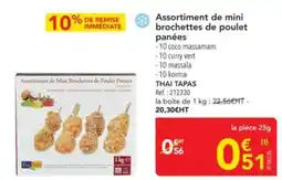 METRO Assortiment de mini brochettes de poulet panées offre