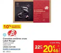 METRO Crevettes entières crues Label Rouge offre