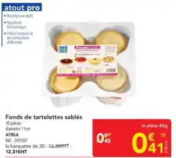 METRO ATRIA Fonds de tartelettes sablés offre