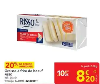METRO RISSO Graisse à frire de boeuf offre