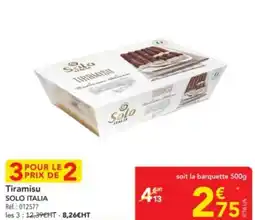 METRO SOLO ITALIA Tiramisu offre