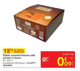 METRO Palets caramel beurre salé dupont d'isigny offre