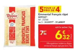 METRO RIPPOZ Emmental français râpé offre