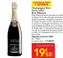 METRO DUVAL-LEROY Champagne Brut Brut Réserve offre