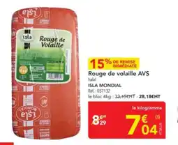 METRO Rouge de volaille avs isla mondial offre