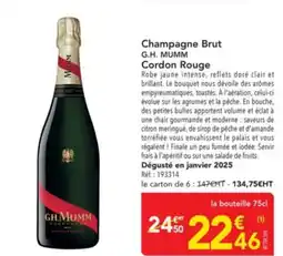METRO G.H. MUMM Champagne Brut Cordon Rouge offre