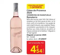 METRO VIGNERONS DE RAMATUELLE Côtes-de-Provence Ramaterra offre