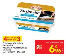 METRO Fromage à la crème tartimalin président professionnel offre