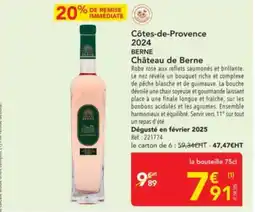 METRO BERNE Côtes-de-Provence 2024 Château de Berne offre
