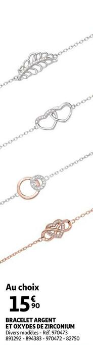 Auchan Bracelet argent et oxydes de zirconium offre