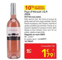 METRO PETITES BALADES Pays d'Hérault I.G.P. 2024 offre