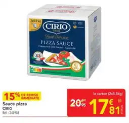 METRO Sauce pizza CIRIO offre