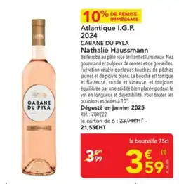METRO CABANE DU PYLA Atlantique I.G.P. 2024 Nathalie Haussmann offre