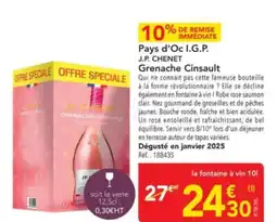 METRO J.P. CHENET Pays d'Oc I.G.P. Grenache Cinsault offre