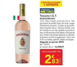 METRO BORGOBRUNO Toscana I.G.T. offre