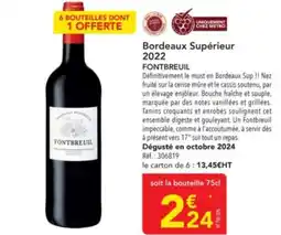 METRO FONTBREUIL Bordeaux Supérieur 2022 offre
