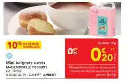 METRO Mini-beignets sucrés mademoiselle desserts offre