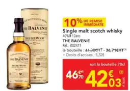 METRO THE BALVENIE Single malt scotch whisky 40% offre