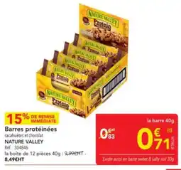 METRO Barres protéinées nature valley offre