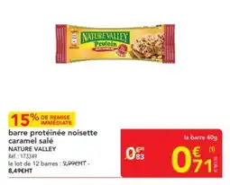 METRO Barre protéinée noisette caramel salé nature valley offre