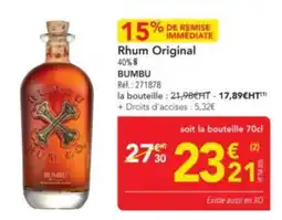 METRO BUMBU Rhum Original offre