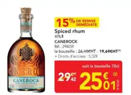 METRO CANEROCK Spiced rhum offre