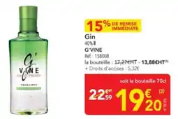 METRO G'VINE Gin offre