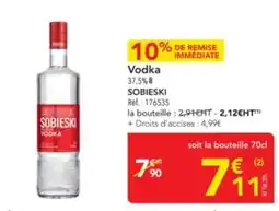 METRO SOBIESKI Vodka 37,5% offre