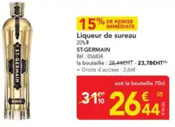 METRO ST-GERMAIN Liqueur de sureau 20% offre