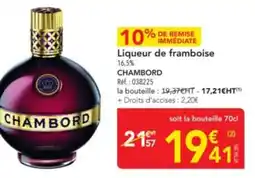METRO CHAMBORD Liqueur de framboise offre