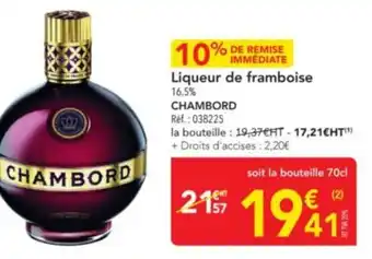 METRO CHAMBORD Liqueur de framboise offre