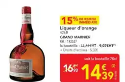 METRO GRAND MARNIER Liqueur d'orange offre