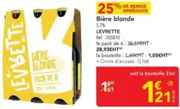 METRO LEVRETTE Bière blonde offre