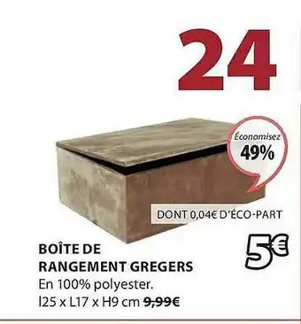 JYSK Boîte De Rangement Gregers offre