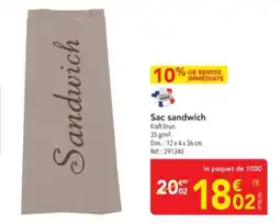 METRO Sac sandwich offre