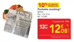 METRO Pochette snacking offre