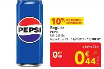 METRO PEPSI Regular offre