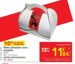 METRO Boîte pâtissière avec poignée metro professional offre
