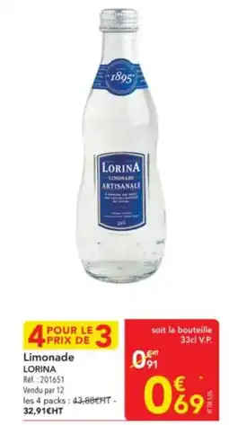 METRO LORINA Limonade offre