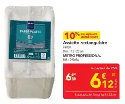 METRO Assiette rectangulaire metro professional offre