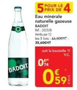 METRO BADOIT Eau minérale naturelle gazeuse offre