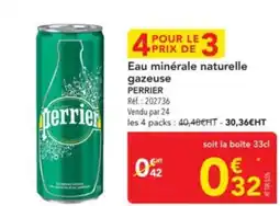 METRO PERRIER Eau minérale naturelle gazeuse offre