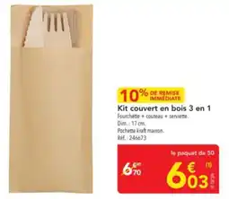 METRO Kit couvert en bois 3 en 1 offre
